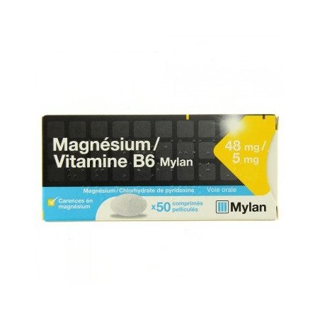 MAGNESIUM / VITAMIN B6 MYLAN 50 TABLETS DANDRUFF 