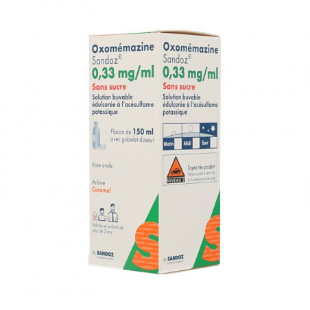 OXOMEMAZINE SANS SUCRE SANDOZ 150ML