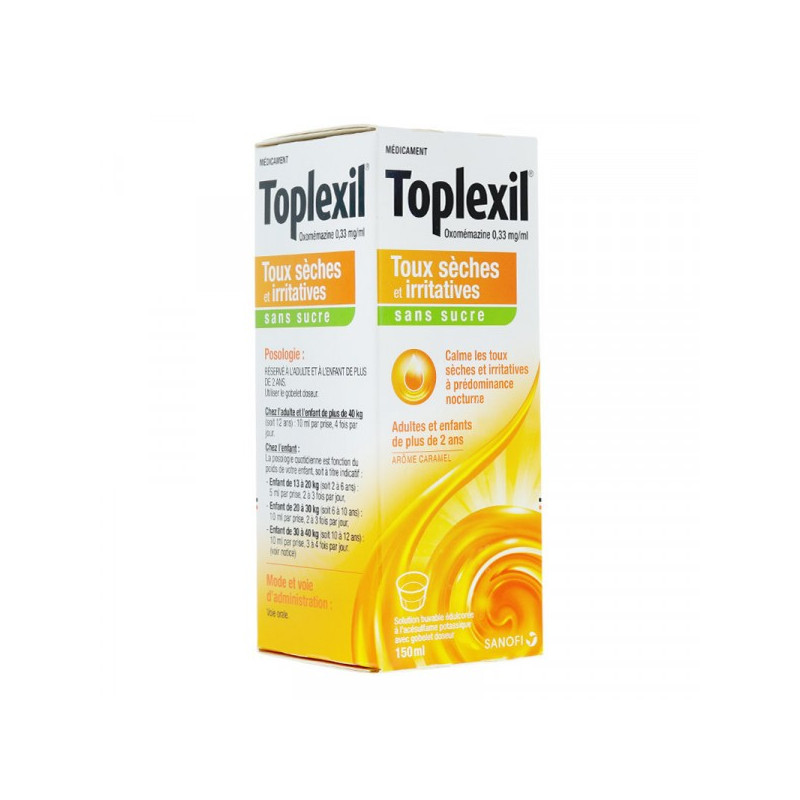 TOPLEXIL SIROP Toux Sèche et Irritative sans sucre 150 ml