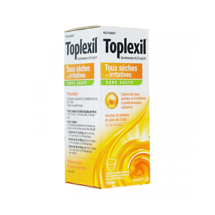 TOPLEXIL SIROP Toux Sèche et Irritative sans sucre 150 ml