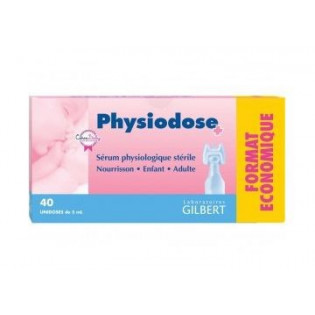 PHYSIODOSE STERILE PHYSIOLOGICAL SERUM 40 UNIDOSES OF 5ML 