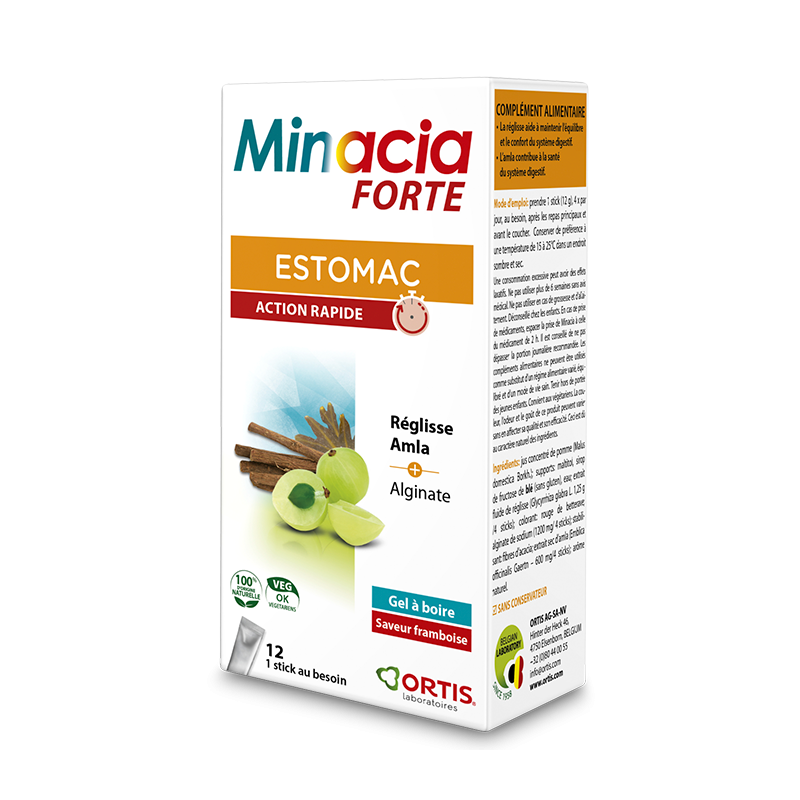 ORTIS MINACIA FORTE ESTOMAC ACTION RAPIDE 12 STICKS ORTIS MINACIA FORTE ESTOMAC ACTION RAPIDE 12 STICKS