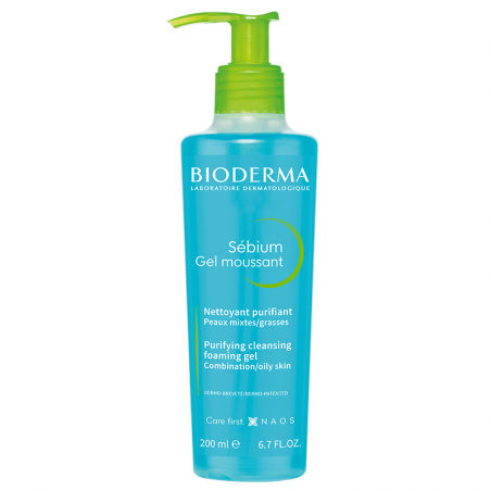 Bioderma Sebium Purifying Foaming Gel for Combination Oily Skin 200ML