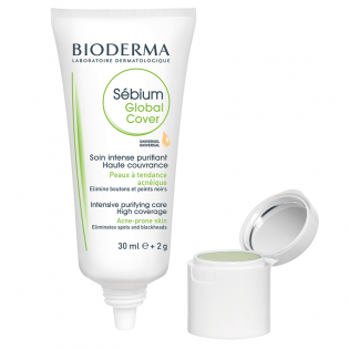 Bioderma Sébium Global Cover Soin Intense Purifiant, haute couvrance. Tube 30ML