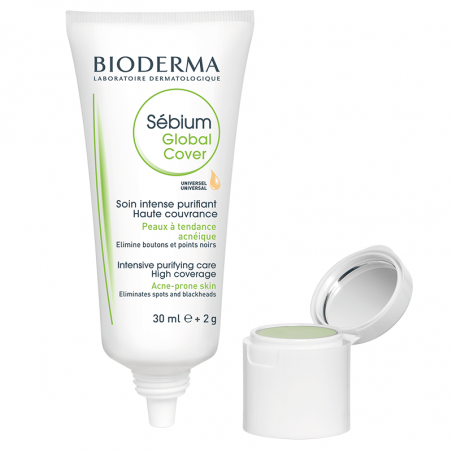 Bioderma Sébium Global Cover Soin Intense Purifiant, haute couvrance. Tube 30ML