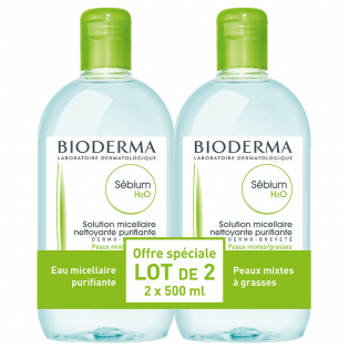 Bioderma Sebium H2O Micellar Solution. Batch 2x500ML