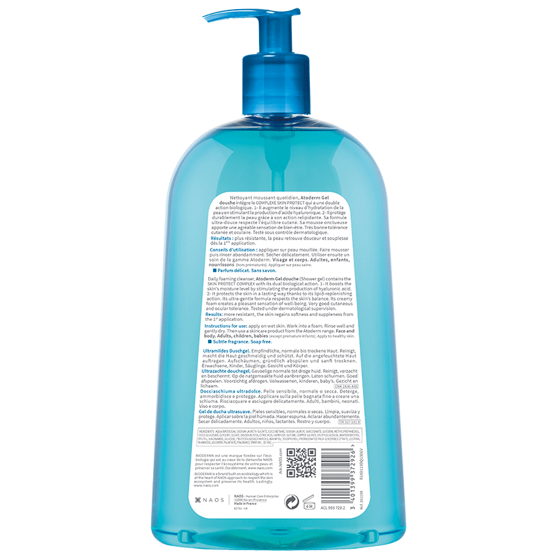 Bioderma Atoderm Shower Gel - 1L pump bottle