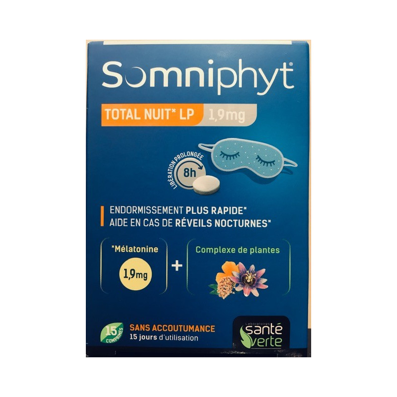 Santé Verte Somniphyt Total Nuit LP 1,9 mg 15 comprimés