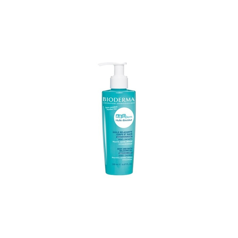 Bioderma ABCDerm Huile relaxante corps et bain. Flacon pompe 200ml Bioderma ABCDerm Huile relaxante corps et bain. Flacon pompe 200ml