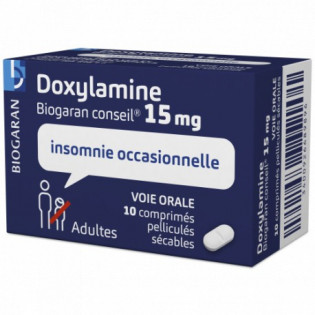 DOXYLAMINE 15MG 10 COMPRIMES PELLICULES SECABLES BIOGARAN CONSEIL