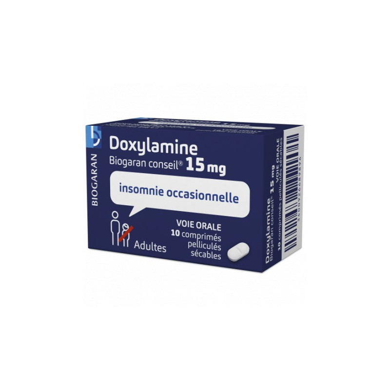 DOXYLAMINE 15MG 10 COMPRIMES PELLICULES SECABLES BIOGARAN CONSEIL