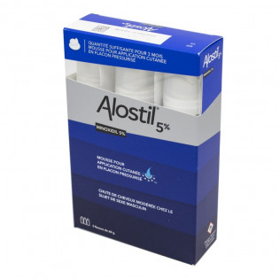 Alostil 5% Minoxidil MOUSSE 3 Flacons de 60 gr