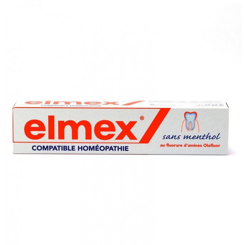 Elmex Caries Protection Toothpaste without menthol. Tube of 75ML