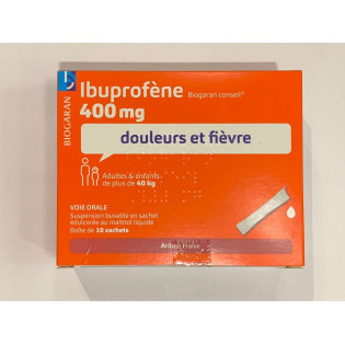 Ibuprofene 400mg 10 Sachets Arome Fraise Biogaran Conseil