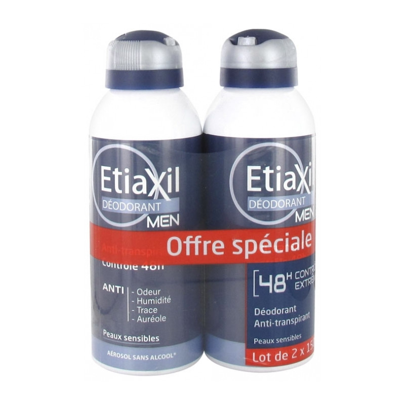 ETIAXIL DEODORANT MEN AEROSOL 2X50ML