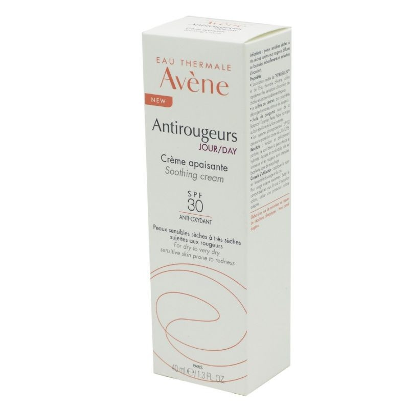 AVENE ANTIROUGEURS JOUR CREME APAISANTE SPF 30 40ML AVENE ANTIROUGEURS JOUR CREME APAISANTE SPF 30 40ML