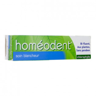 HOMEODENT DENTIFRICE SOIN BLANCHEUR GOUT CHLOROPHYLLE 2X75ML