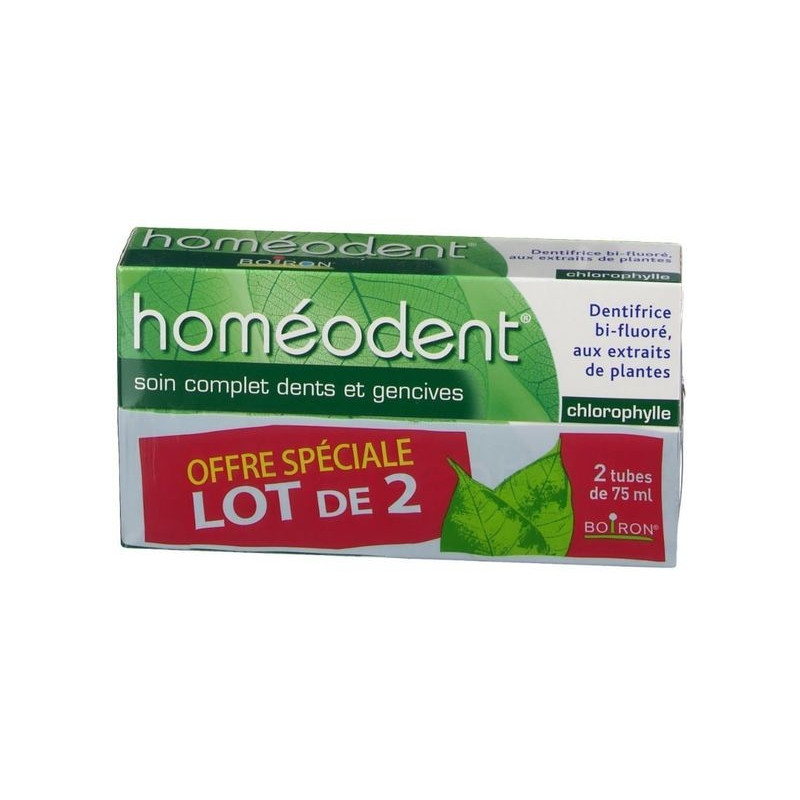 HOMEODENT DENTIFRICE GOUT CHLOROPHYLLE 2X75ML HOMEODENT DENTIFRICE GOUT CHLOROPHYLLE 2X75ML