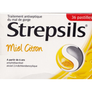 STREPSILS MIEL CITRON 36 PASTILLES 