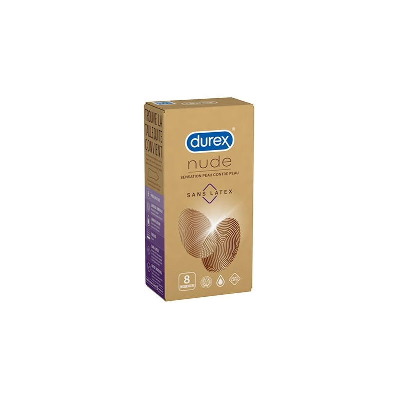 DUREX NUDE SANS LATEX 8 PRESERVATIFS DUREX NUDE SANS LATEX 8 PRESERVATIFS