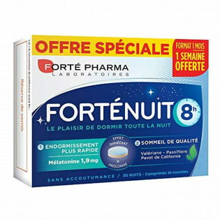 FORTENUIT 8H FORTE PHARMA MELATONINE 1.9MG BOITE DE 30 COMPRIMES