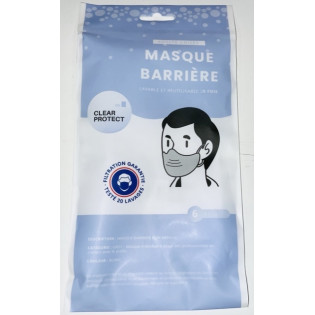 UNS1 50 WASH CLOTH MASKS IN BAGS OF 6 