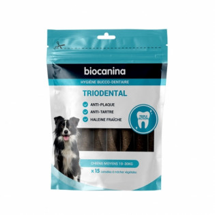 BIOCANINA TRIODENTAL 15 LAMELLES A MACHER CHIENS MOYENS