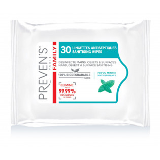 30 PREVEN'S ANTISEPTIC HAND, OBJECT AND SURFACE WIPES