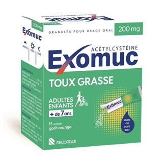 EXOMUC SANS EAU 15 SACHETS GOUT ORANGE 