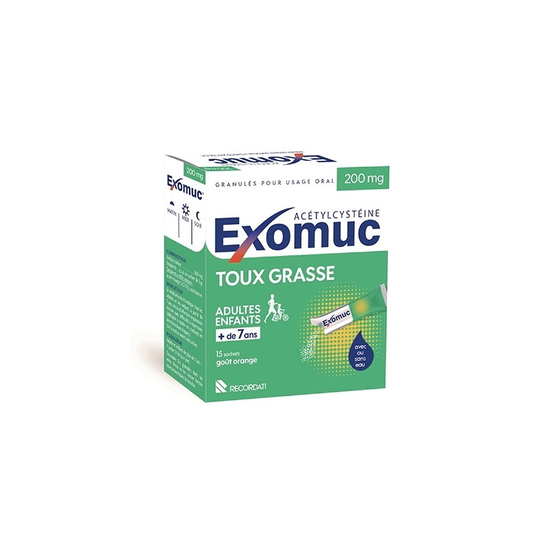 EXOMUC WITHOUT WATER 15 BAGS ORANGE TASTE 