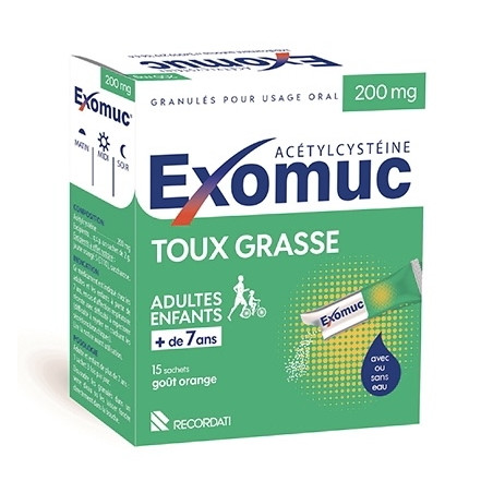 EXOMUC SANS EAU 15 SACHETS GOUT ORANGE 