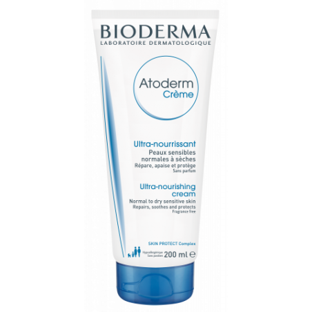 Bioderma Atoderm Crème Nourrissante sans parfum. Tube 200ML