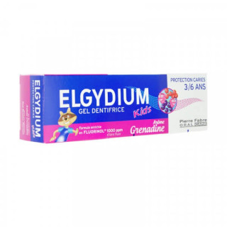 Elgydium Gel Dentifrice 3-6 ans Arôme Grenadine 50 ml
