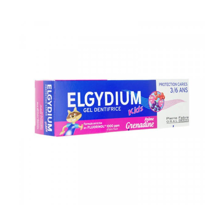 Elgydium Gel Dentifrice 3-6 ans Arôme Grenadine 50 ml