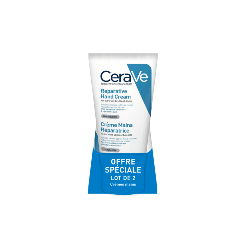 CeraVe Crème Mains Réparatrice Lot de 2 x 50 ml