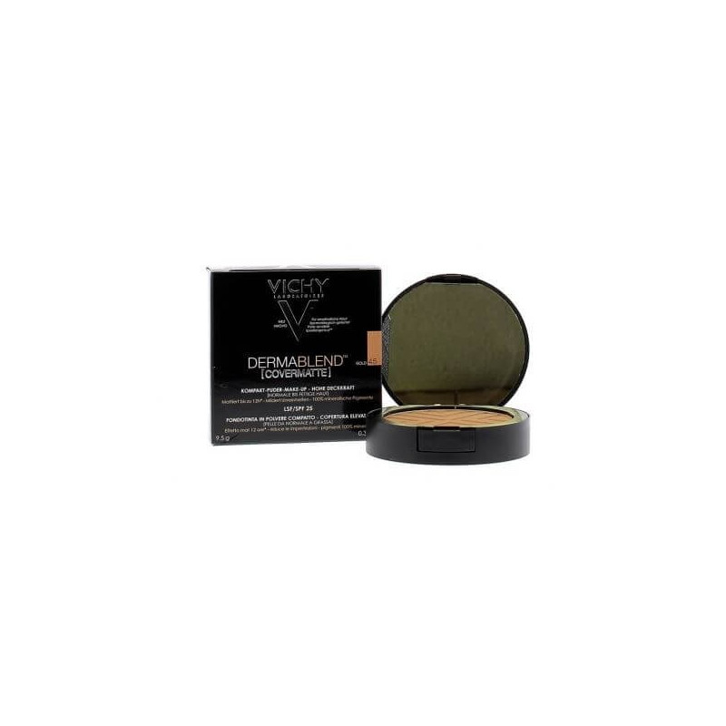 Vichy Dermablend Covermatte Compact Powder Foundation 12h 45 Gold