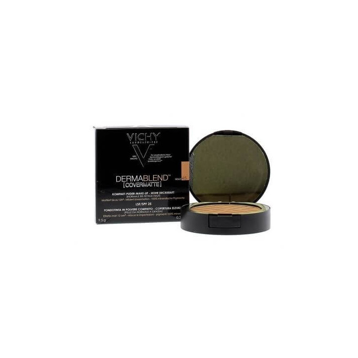 Vichy Dermablend Covermatte Compact Powder Foundation 12h 45 Gold