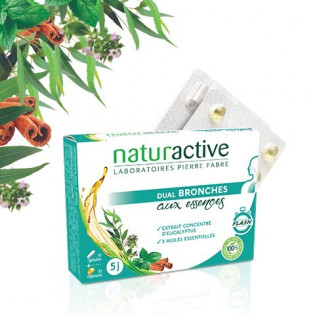 Naturactive Dual Bronches aux essences 10 gélules + 10 capsules