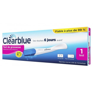 CLEARBLUE PLUS AVEC TIGE DE CONTROLE TEST DE GROSSESSE BOITE DE 1 TEST