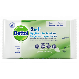 Dettol 12 Hygienic Wipes 2 in 1