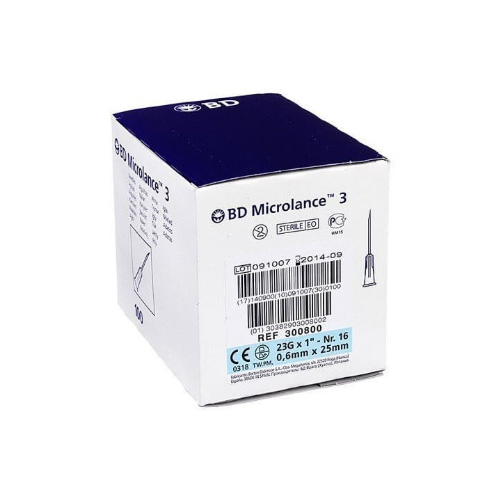 BD Microlance 3 Box of 100 needles 0,6mm x 25mm number 16