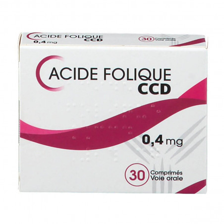 Folic Acid 0.4 mg 30 tablets CCD 