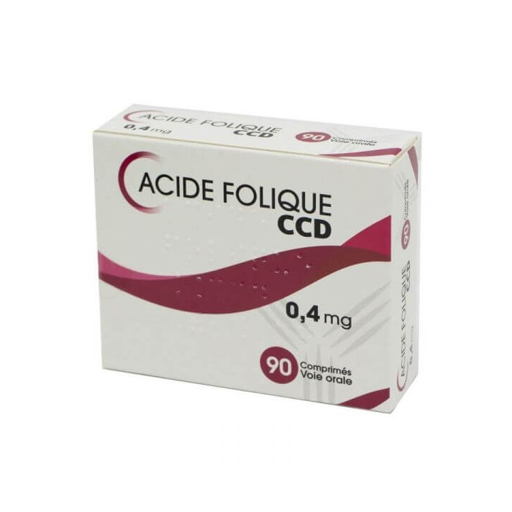 Acide Folique 0,4 mg 30 comprimés CCD 