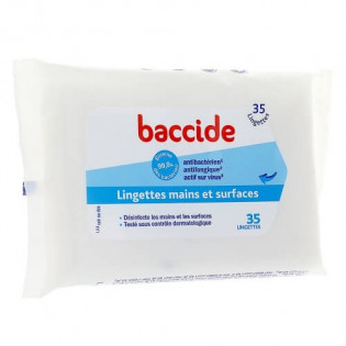 Baccide 35 Lingettes Mains et Surfaces  