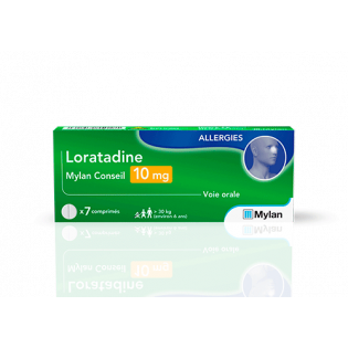 Loratadine 10 mg 7 tablets Mylan Conseil