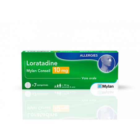 Loratadine 10 mg 7 comprimés Mylan Conseil
