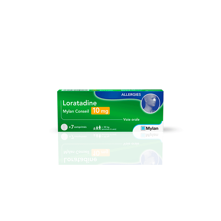 Loratadine 10 mg 7 comprimés Mylan Conseil