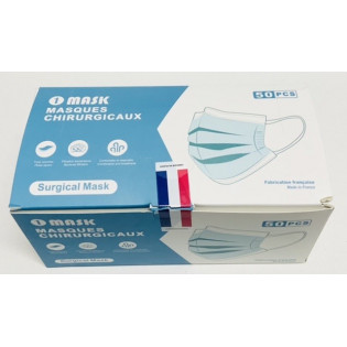 Masques Chirurgicaux BLEUS Type IIR Boite de 50