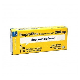 Ibuprofène Biogaran 200mg 20 comprimés pelliculés