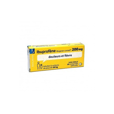 Ibuprofène Biogaran 200mg 20 comprimés pelliculés